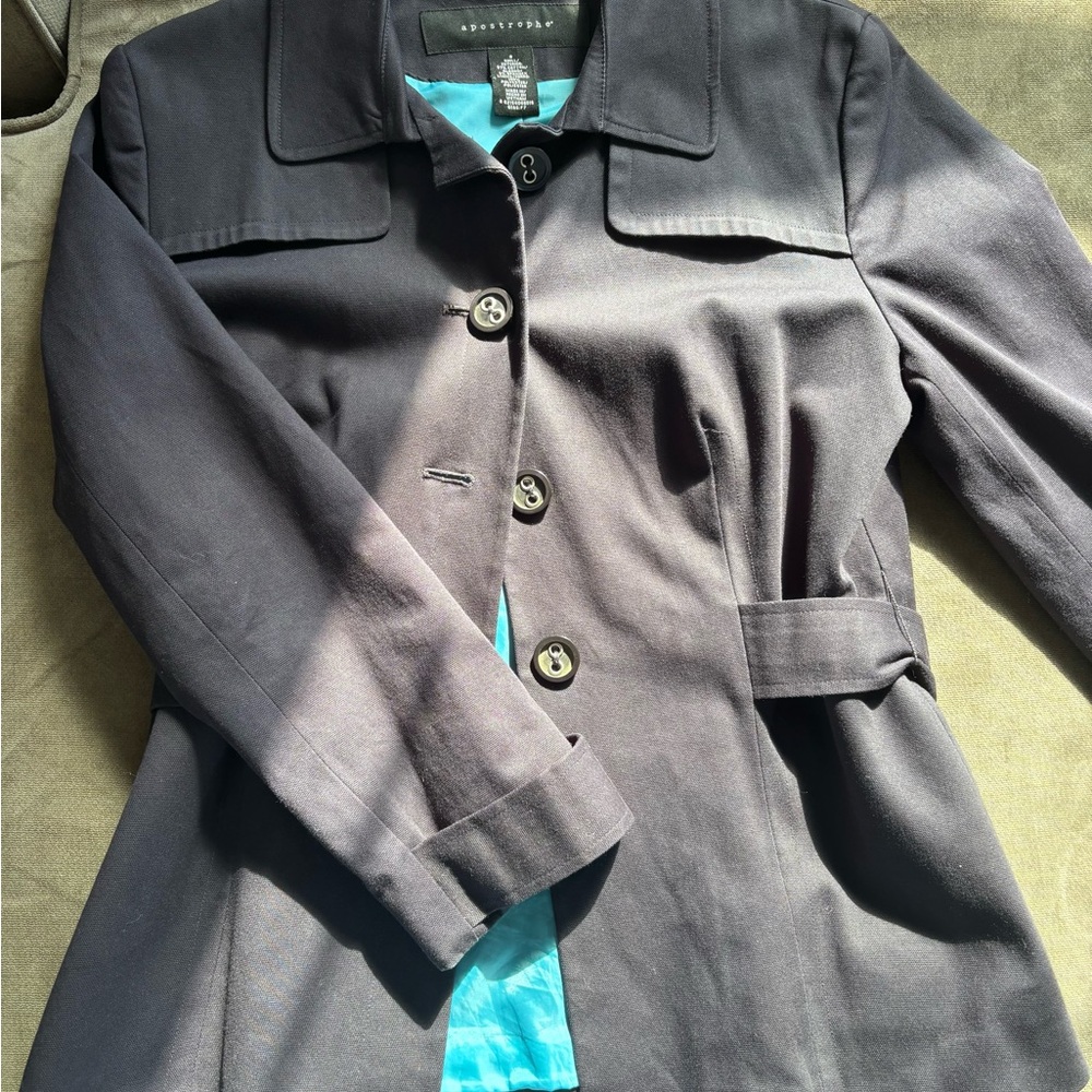 Apostrophe Dark Navy Trench Coat